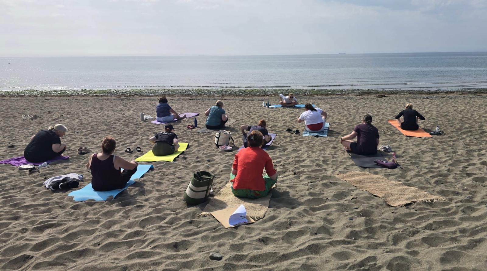 Beach meditation and retreat session, Carlingford